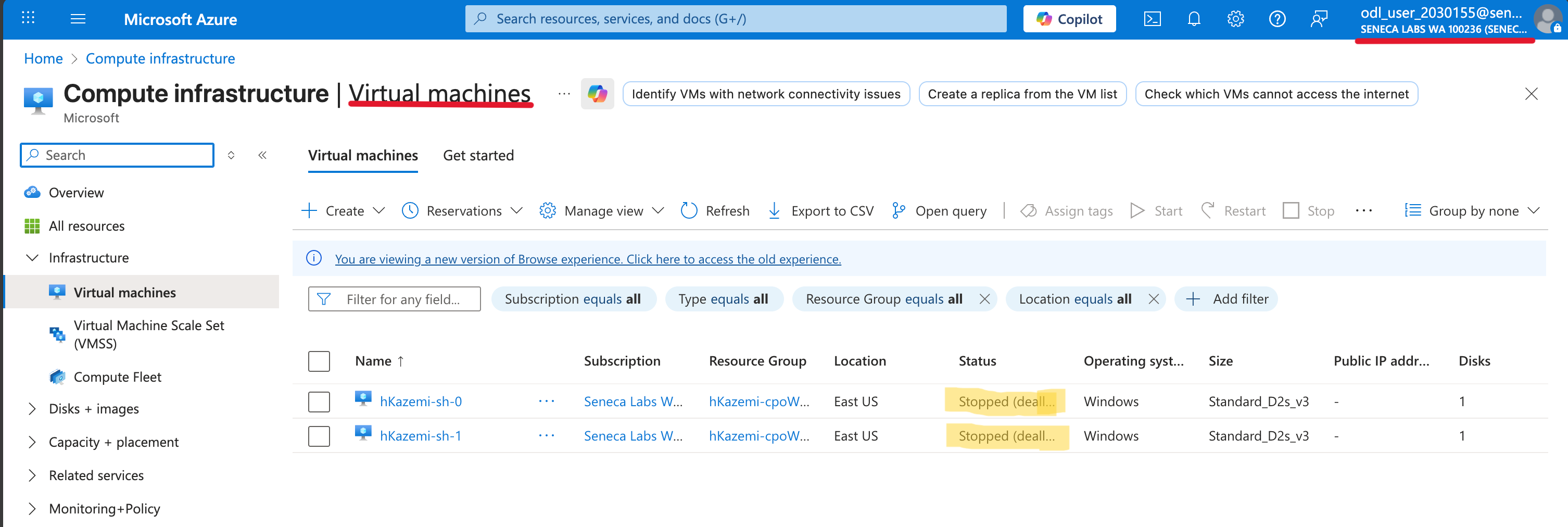 Reminder: stop (deallocate) your VMs