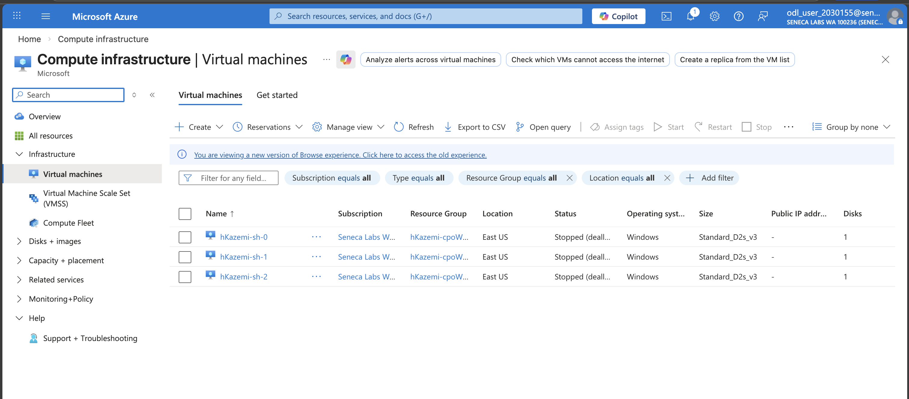 Reminder: stop (deallocate) your VMs